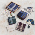 Bulk Wholesale Vintage 40*40cm Soft Cotton Handkerchiefs Eco-Friendly Azo Free Jacquard Yarn Dyed Pocket Square Hankies Men's