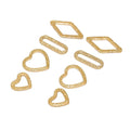 Cracked Oval Heart Charms Connectors for DIY Jewelry Making Earring Necklace Bracelet Accessories Supplies