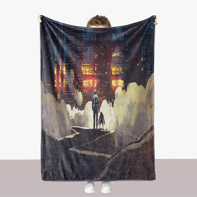 New Designs Customised  Blanket Free Size Fits All Soft Cozy Adult TV Customized Printing Fleece Blanket