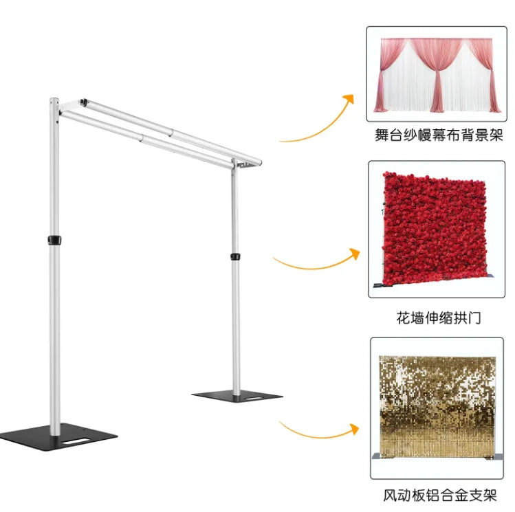 Wholesale Fashionable Aluminum Double Drape Backdrop Stand Kit for Wedding Events