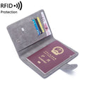 Wholesale RFID Blocking Faux Leather Elastic Passport Cover Sim Card PU Leather Passport Holder with Magnetic Closure