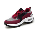 Ladies Fashion Air Cushion Sports Jogging Maroon Breathable Soft Casual Shoes