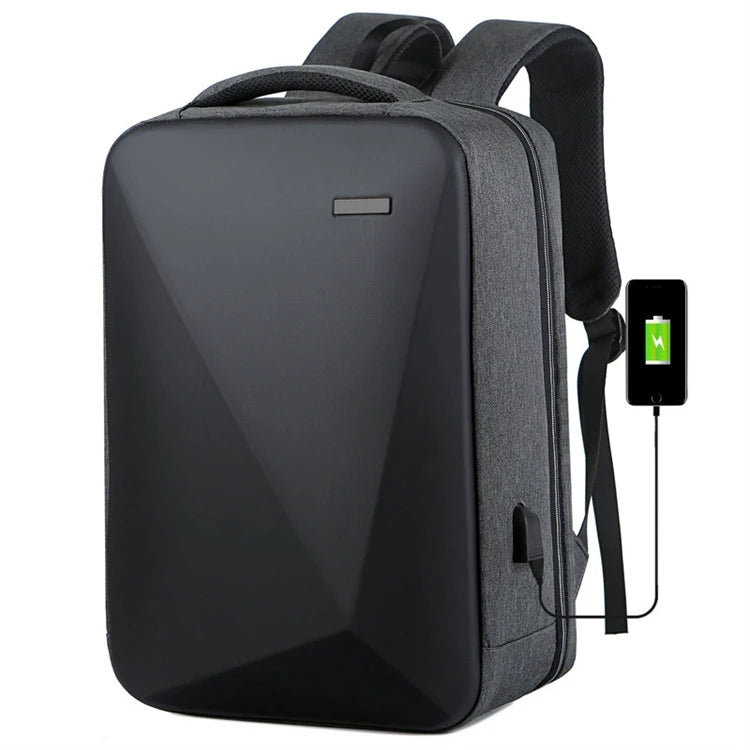 18-Inch Nylon Printed Laptop Backpack for Teenagers Fashionable Softback with USB Charging Port and Zipper Closure