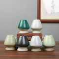 Light Green Bamboo Matcha Tea Whisk Stand Japanese Ceramic Chasen Holder Matcha Whisk Rest for Coffee & Tea Sets