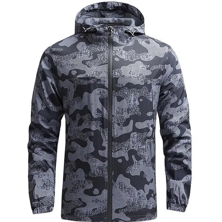 New Men Quick Dry Running Jackets Fitness Gym Climbing Hiking Outdoor Sports Windproof Clothing Waterproof Hooded Jacket