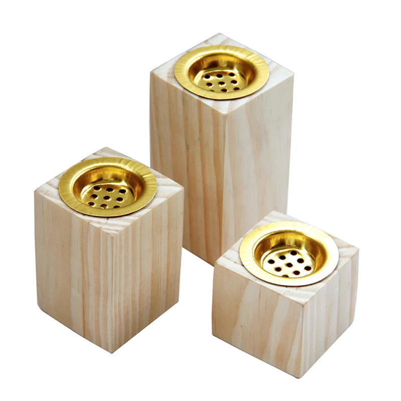 Nordic Pastoral Square Wooden Incense Burner for Pouch Potpourri Essential Oil Holder Cones Sandalwood Osmanthus Mint Boxes MegaBDM