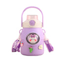 Water Bottle with Straw Cute Kawaii 316 Stainless 650ml Large Capacity CartoonGirl Kettle Sports Student Cup for Children Cups