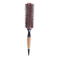 Hair Round Brush for Blow Drying Boar Bristle Hair Brush Aluminum Tube Wood Styling Combs for Salon Private logo Wholesale