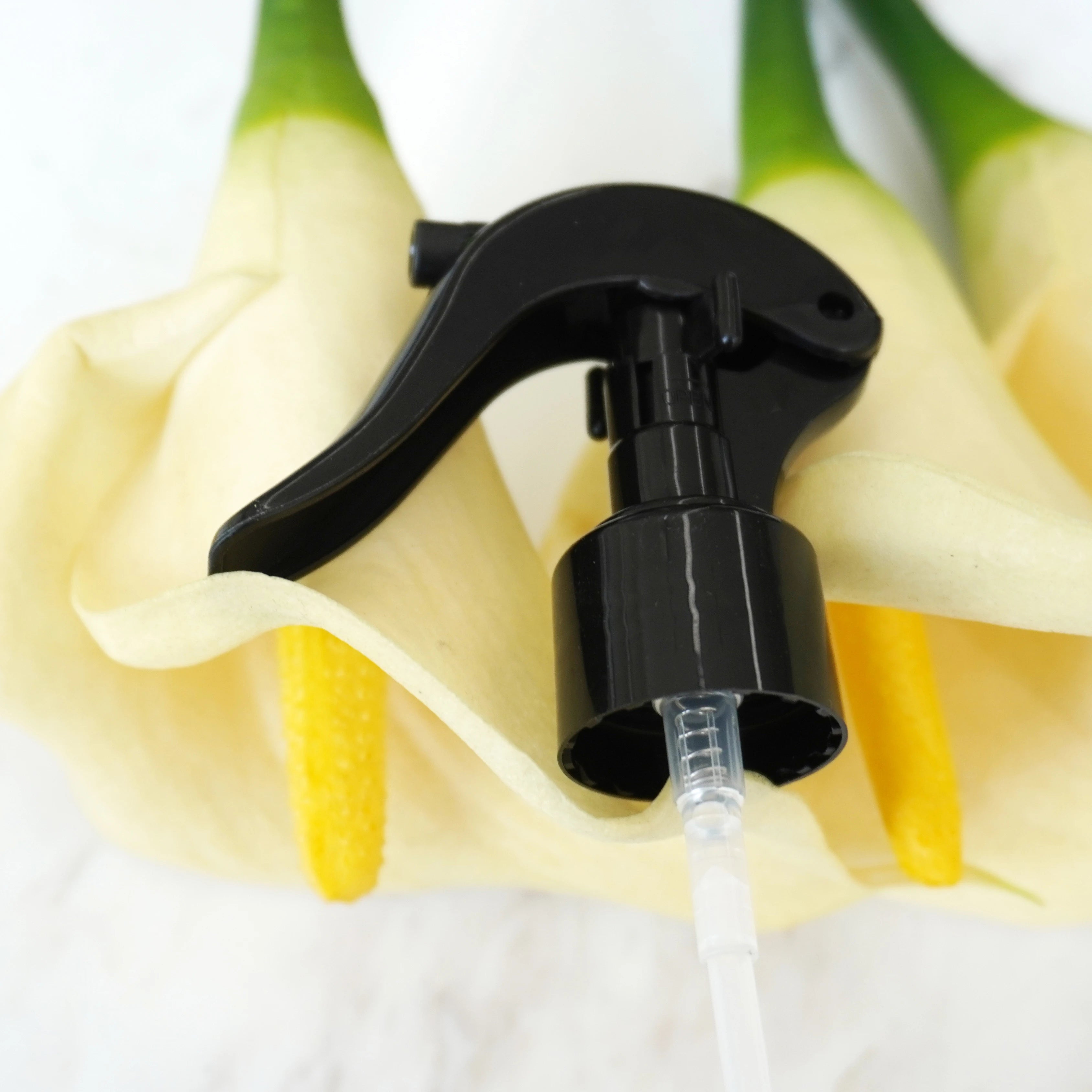 In Stock 24/410 Black PP Plastic Screw Cap Non Spill Mini Childproof Trigger Sprayer for Bottle M&S