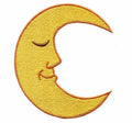 2.1 Inches Wide Embroidered Sleepy Moon Patches Cartoon Decorated Iron-On Fabric for Jackets and Bags Made of Polyester Felt