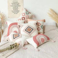 Decorative Boho Throw Pillow Covers Tufted Pillowcase Tassel for Sofa Bedroom Pillow Cushion Covers