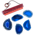 Diy Bulk Sale New Design Christmas High Grade Natural Crystal Customized Agate Chalcedony Slice Wind Chime for Decoration