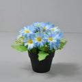 Artificial Flower Potted Small Daisy Flower Arrangement in Pot Floral Centerpieces Tables Spring Summer All Season Home Decor
