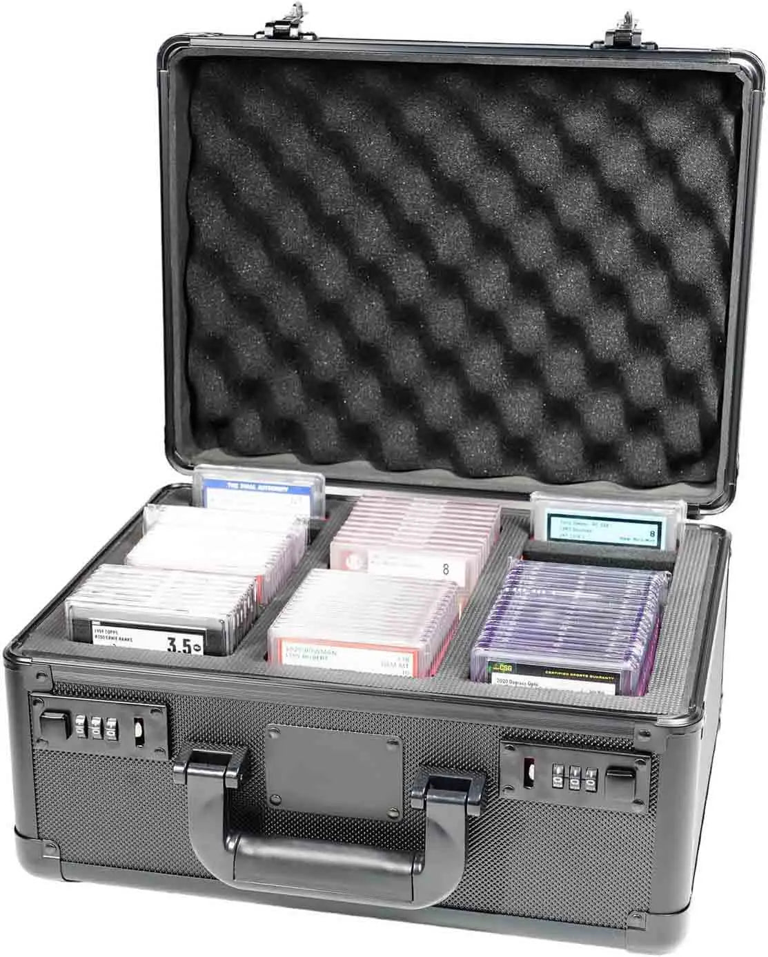 Aluminum Trading Sport Card Graded Card Slab Case 3 Row/4 Row for PSA/BGS/One Touch Case