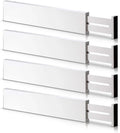 4pcs White Bamboo Expandable Drawer Organizers Popular Cheap Separators for Bedroom Bathroom Dresser and Kitchen Wardrobe