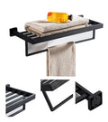 7 Pieces Black Metal Eco-Friendly Bathroom Accessories Set with Towel Rack Easy Install