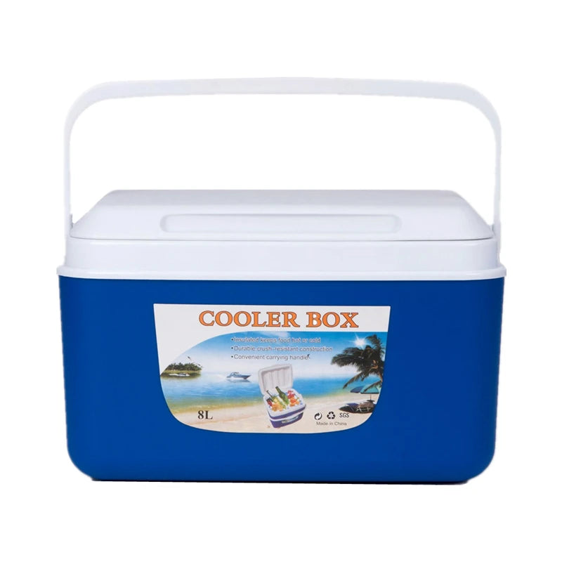 JW-107 Outdoor Mini Portable 8L Ice Cooler Insulation Box Camping Refrigerated Box Food Grade Plastic Cooler Box