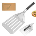 14 Inch Stainless Steel Oven Pizza Perforated Peel Shovels Non Stick With Adjustable Aluminium Handles/