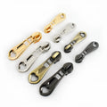 MeeTee ZT169 #3 #5 Heart-shaped Zipper Puller Hanging Plated Zipper Sliders for Nylon Zippers Handbag Sewing Hardware Accessory
