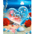 Diy Painting by Numbers for Adults Beginner Kits Romantic Picture Heart Flowers Drawing by Numbers for Diy Gift 40x50cm