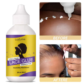 Luxfume Private Label 60ml Waterproof Lace Adhesive Strong Hold Lace Front Adhesive Lace Glue for Wigs