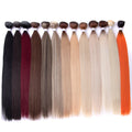 Piano Ombre Hair Extensions Bioprotein Fiber Anna Bone Straight Hair Bundles Synthetic Yaki Straight Hair Weaving