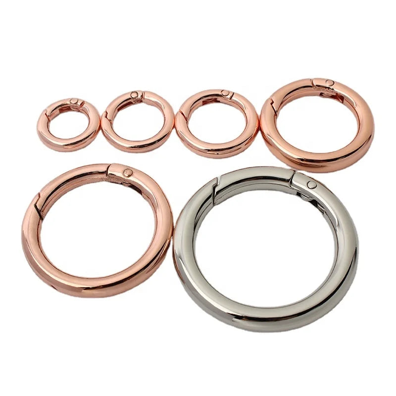 Nolvo World 6 Sizes Chinese Manufacturers Good Quality  Round O Welded Ring  Plated Bag  and Use for Handbag Parts