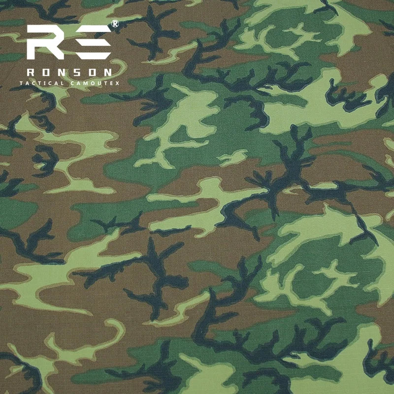 NC5050 Ribstop ERDL Nylon Cotton Fabric NYCO ERDL Camo Printed Tactical Uniform Fabric