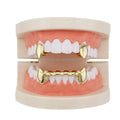 Hip Hop Teeth Braces  Set  Vampire Fangs Cubic Zirconia Micro Paved Bling Teeth Grilz