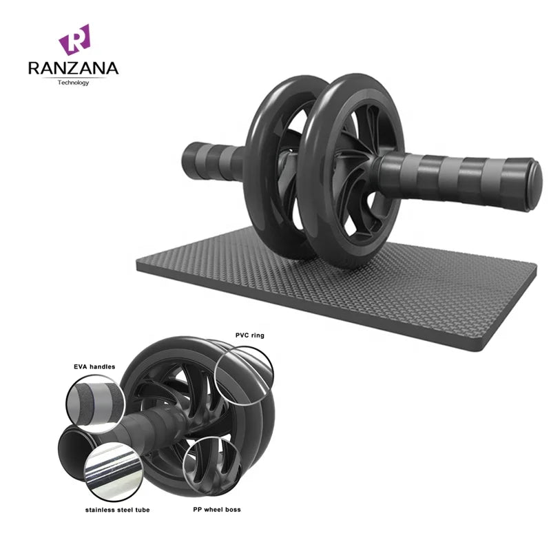 AB Wheel Roller Exerciser EVA Fitness Equipment for Home Use Muscle Trainer