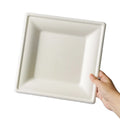High Quality Biodegradable Disposable Sugarcane Bagasse Food Container 10 Inch Square Plate