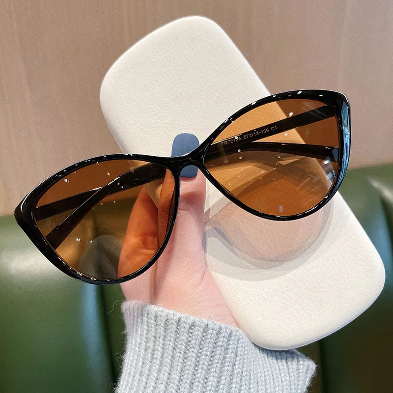Fashion Cat Eye Sunglasses Women UV400Sunshade Sun Glasses Custom Logo Retro Butterfly Shape Frame Designer Sunglasses Wholesale