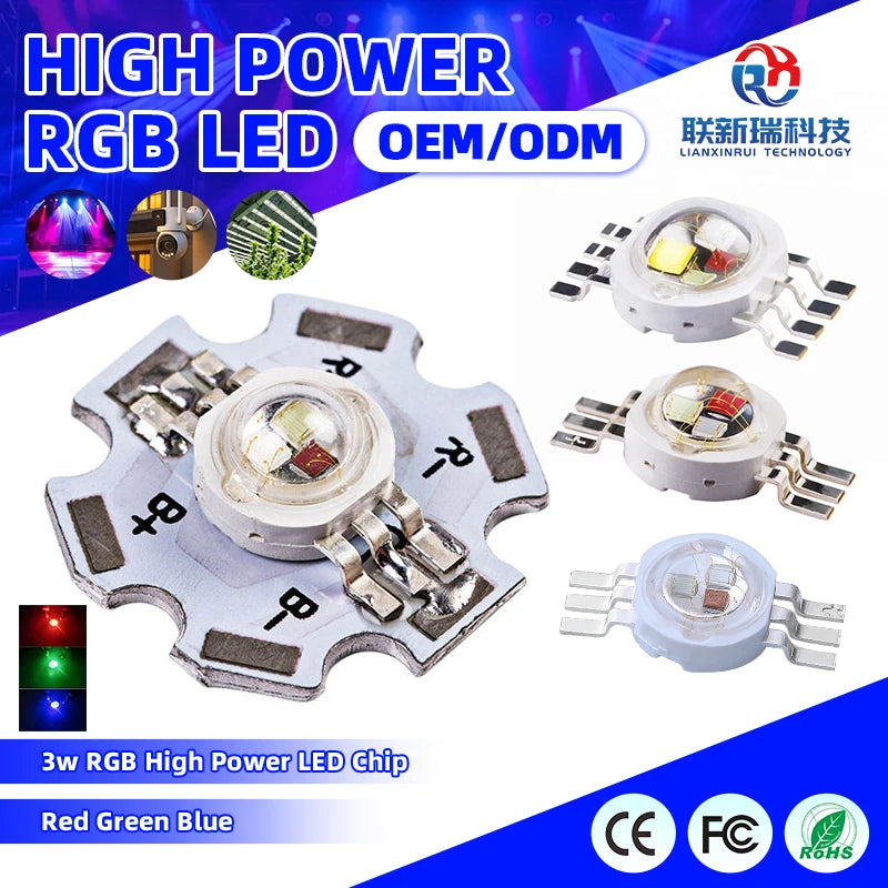 3W Rgb Stage Lighting Led with High Power 3w Rgb Led Diode