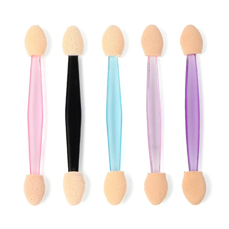 Wholesale Mini Double-Headed Disposable Sponge Eye Shadow Applicator 50pcs/Box Beauty Makeup Cleaning Brush Option