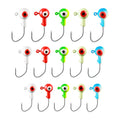 1/32oz1/16oz1/8oz3/16oz1/4oz3/8oz Saltwater Glowing Strike King Marabou Crappie Jig Head with Lazer Sharp Sickle Jigs Hook