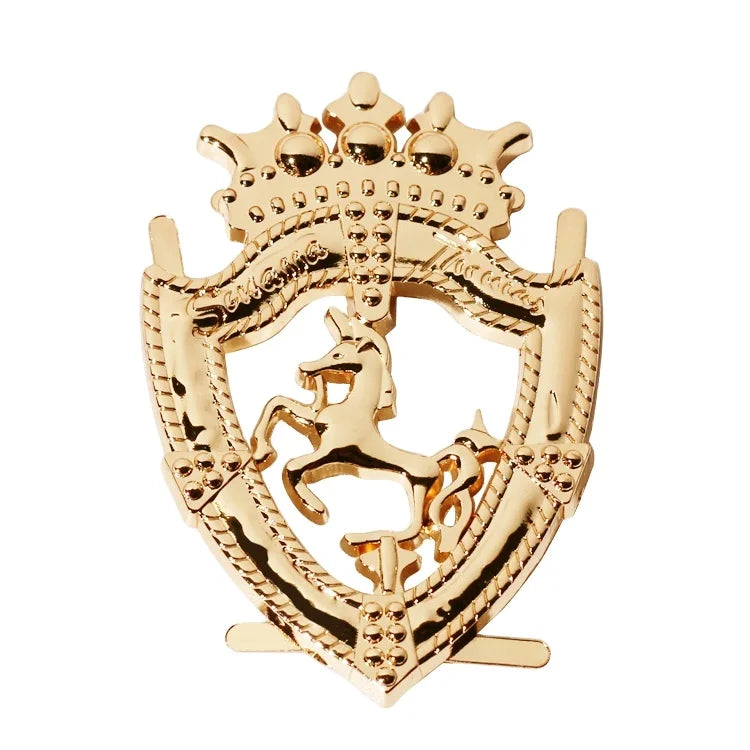 Custom Designer Raised logo Alloy Label Hardware Zinc Alloy Hats Hollow Letter Gold Nameplate for Bags