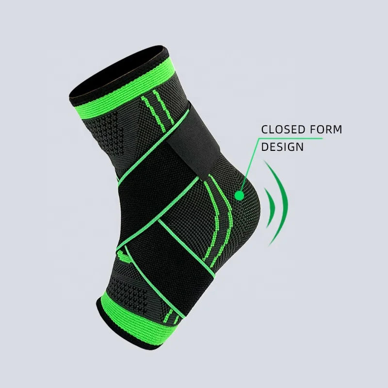 Comfortable Soft Fabric Elastic Compression Ankle Brace with Adjustable Straps for Sprain Plantar Fasciitis MegaBDM