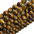 Natural Stone Beads Round Aquamarines Tourmalines Obsidian Agates Jades Amazonites Spacer Loose for Jewelry Making DIY Bracelet