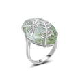 YBO 925 Sterling Silver Natural Mariquesa Stone Crystal Rings Fine Jewelry for Women for Weddings and Parties