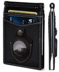 For Boshiho Custom Logo Anti-Theft Slim RFID Leather Wallet Open Closure Short Length Nylon Customized Card Money Clip Front Poc