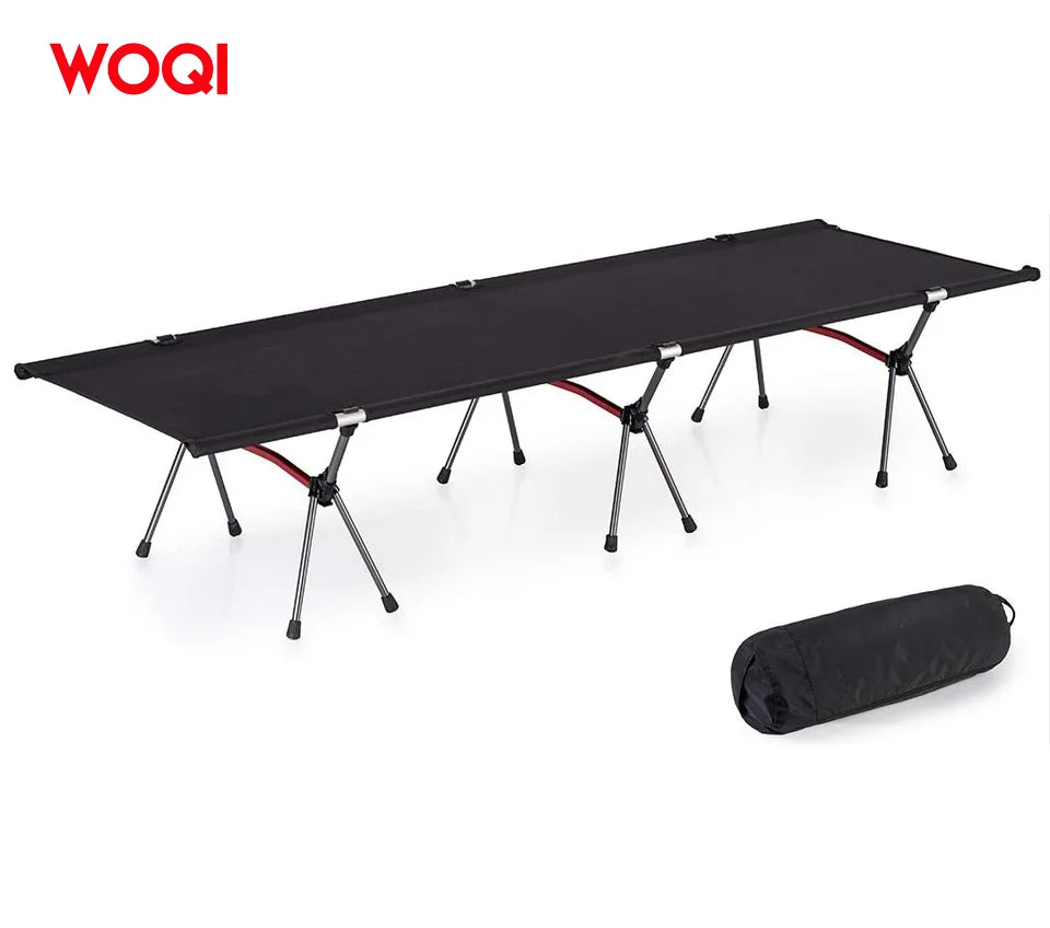Woqi  Hot Selling Aluminium Oxford Folding Bed for Camping Hiking and Outdoor
