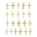 Wholesale Fashion Necklace Cz Cross Pendants Charms for Diy Jewelry Making Bracelets Earrings Accessory