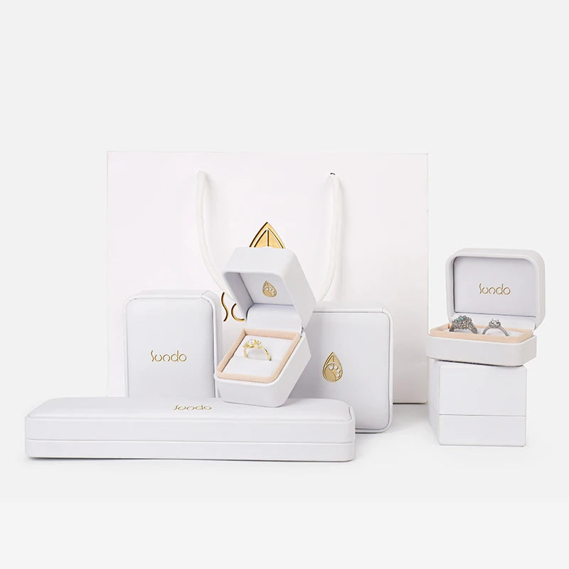 Custom Jewellery Packaging Wholesale PU Jewelry Package Box Luxury Bracelet Necklace Earrings Ring Box Packaging Jewelry Box