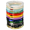 2023 New 12 Colors Resin Acrylic Tube Bracelet Bangle Tube Beads Stretched Elastic Acrylic Transparent Bracelet for Women