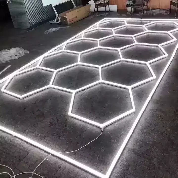 Led Light Working Light Hanging Hexagon Detailing Led Home Hexagon Ceiling Garage Light