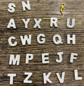 Natural River Shell 10mm 12mm Alphabet White Shell Letter Beads Bulk