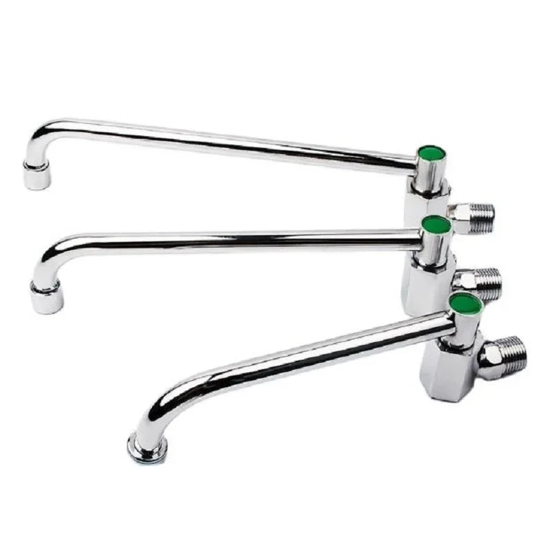 Kitchen Cooker Semi-automatic Faucet Stainless Steel 304 Copper Semi-automatic Sway Water-tap Hotel Gas Stove Rocking Arm Faucet