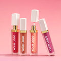 Custom Logo Lipgloss Cruelty Free Waterproof Vegan Lip Gloss High Pigment Empty Lipgloss Tubes with White Lid