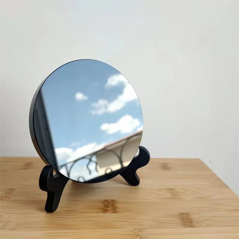 Wholesale Hot Sale Healing Black Crystal Folk Crafts Black Obsidian Crystal Mirror for Decoration