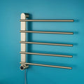 Intelligent Waterproof Electric Heater Towel Rack Hanger LED Digital Display Smart Touch Control Electric Warmer Towel Rail